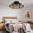 19.3" Rustic Farmhouse Reversible Black Ceiling Fan with Lights & Remote