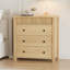 Commode 5 tiroirs pour table de chevet, commode en bois, table de bout cannelée, rangement pour le salon, le couloir et le vestibule-1230044443
