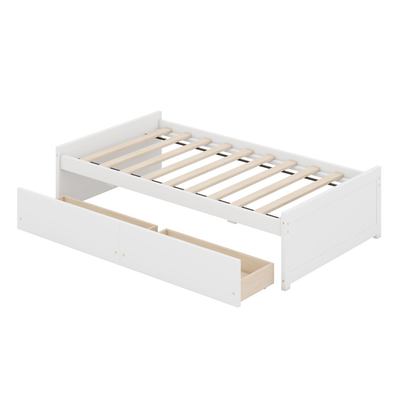 Functional Storage Bed With Built-In Organization, White