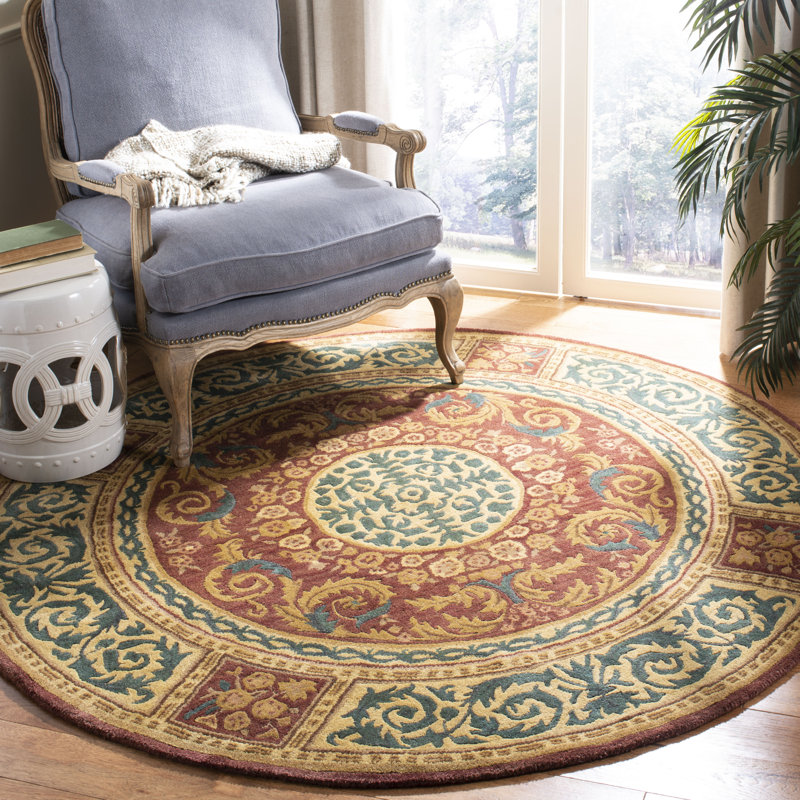 Loren Hand Tufted Wool Oriental Rug, Round 8'