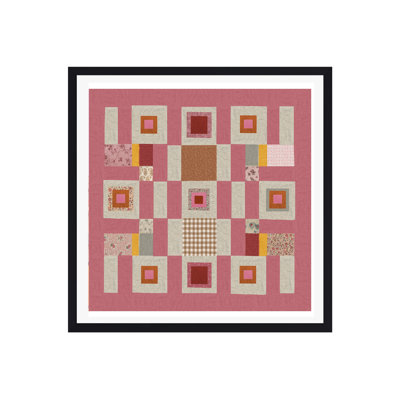 Pink Cottage Quilt Print