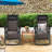 2Pcs Zero Gravity Patio Lounge Chairs - Foldable & Reclining With Headrest, Durable Steel Frame & Weather-Resistant Brown Rattan, 330 Lbs Capacity, Perfect For Garden, Poolside & Backyard Relaxation, Outdoor Chair Cushions