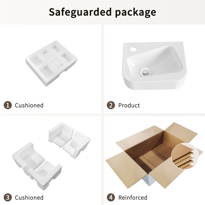 Modern Wall-Mounted Rectangular Vessel Sink for Bathroom Vanity