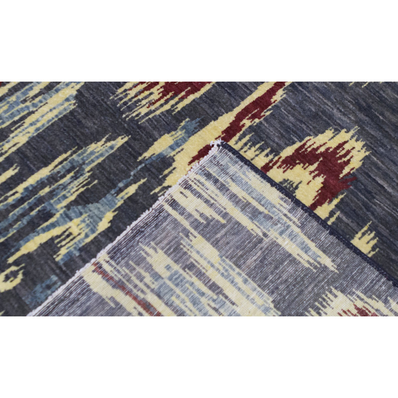 Hand-Knotted High-Quality Black Area Rug