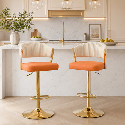 Ensemble de 2 tabourets de bar et de comptoir pivotants