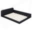 Grand lit plateforme tapissier avec 2 lampes de lecture