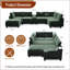 Canapé modulaire en forme de U de 121,2 pouces avec repose-pieds mobile, canapé-lit en chenille convertible avec rangement caché et ports USB pour les salons et les appartements-132952813