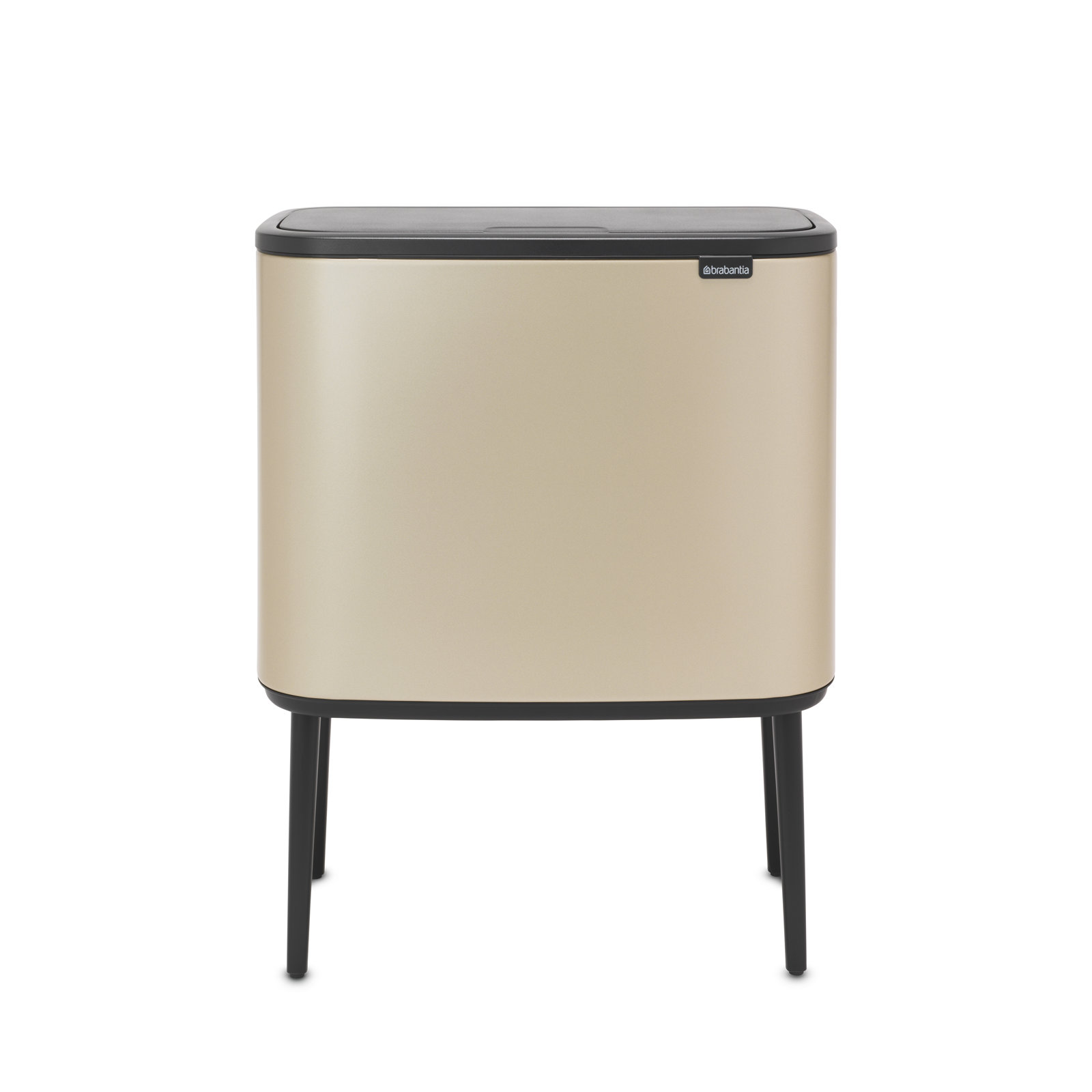 Brabantia Bo Touch Top 9gal Recycling Can, Metallic Gold