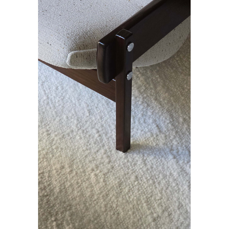 Deva Rectangle Area Rug in Off White, Rectangle 5' x 8'