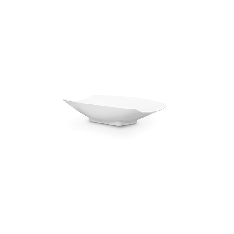 Bol à courbes en mélamine 4 oz., Blanc