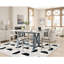 Tapis lavable en jacquard demi-cercle Modern-44139575