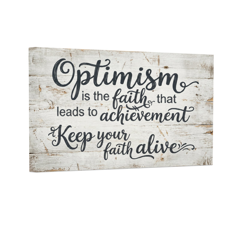 Texte et chiffres Optimisme Faith Achieagement Keep Faith Alive, H 24 po x l 36 po