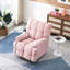 Chaise simple rose confortable avec plateau amovible, réglable à 150 degrés, rembourrée en éponge, plateau en bois massif et à base de bois confortable et amovible sur le côté, dos à degrés, panneau pour petite pièce-838473083