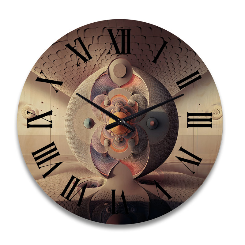 Horloge murale en bois massif Summersville, Très grand