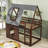 Ramford Twin over Twin Wooden Bunk Bed with Roof, Ladder and Two Windows