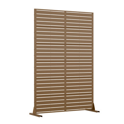 Modern 47 in. L x 16 in. W x 72 in. H Brown Galvanized Steel Dig Privacy Galvanized (1-Pack)