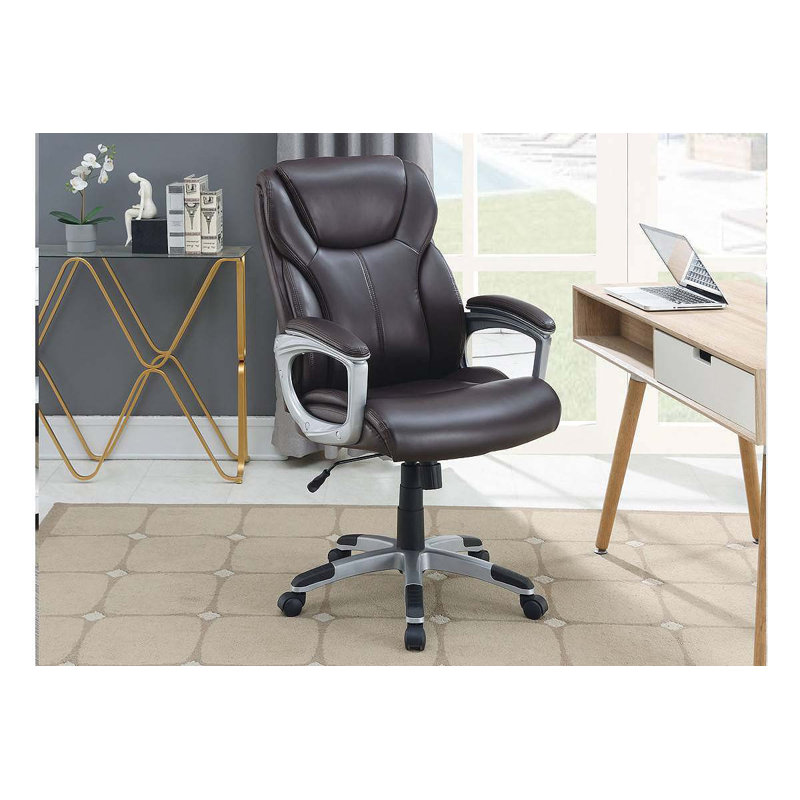 Chaise de bureau ergonomique Mid-Century à hauteur réglable, pivotante et roulante, tissu respirant pour le confort de la maison et du bureau