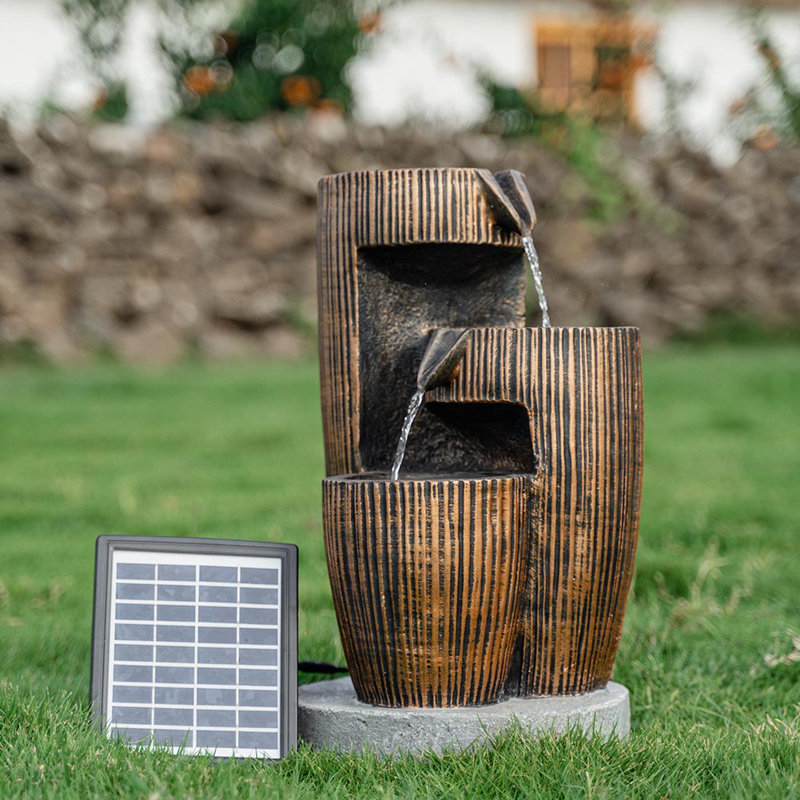 Jesse Outdoor Weather Resistant Cascade Fountain with Lights