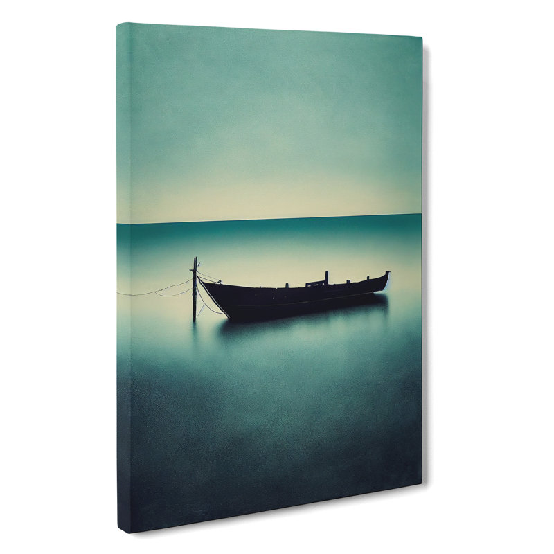 Docked Boat - Wrapped Canvas, 60cm H x 40cm W x 3cm D