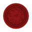 Christmas Berries Vegan Leather Round Pebble Placemat-535729856