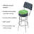 Swivel Upholstered Counter Stool with Metal Frame