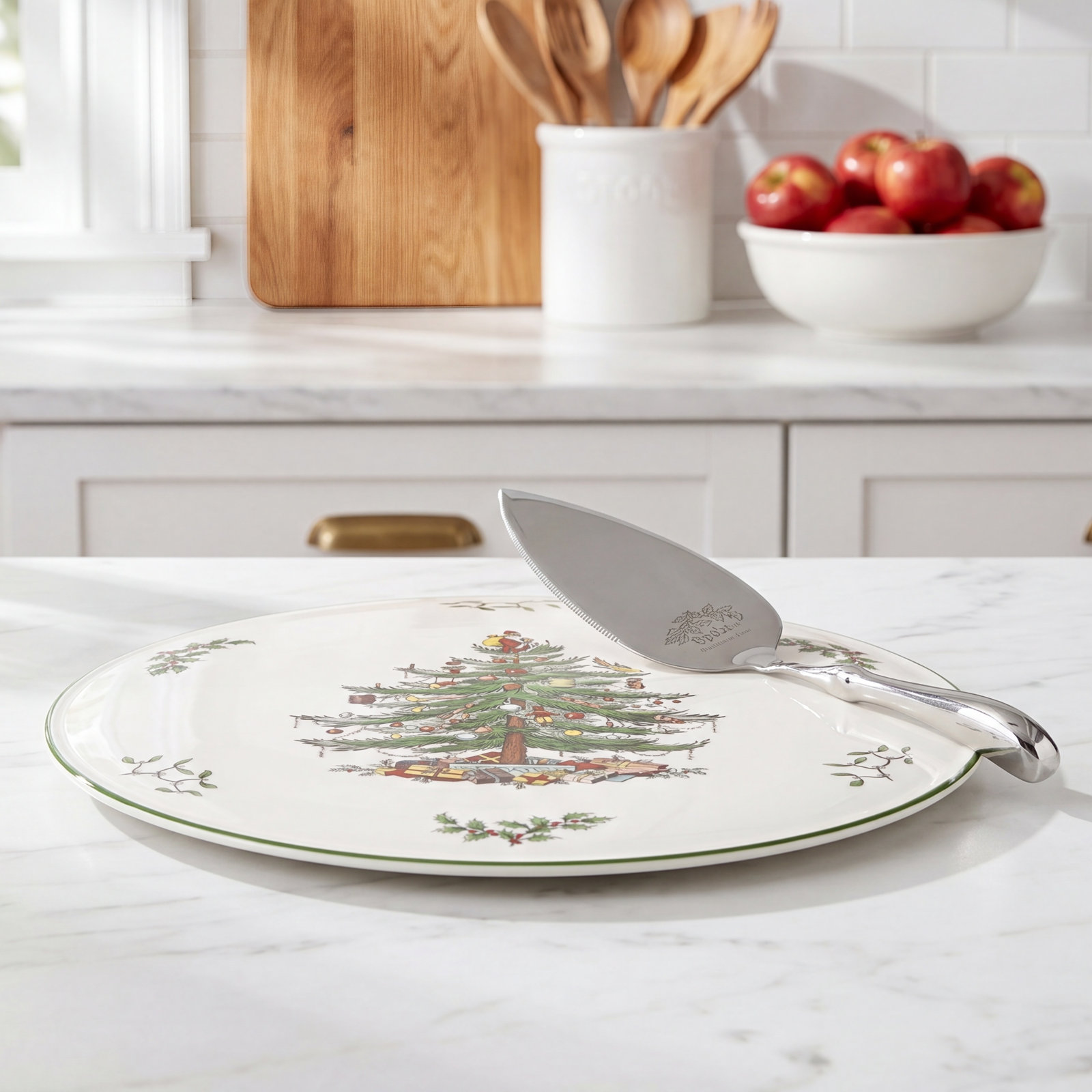 Christmas Tree Cake Server