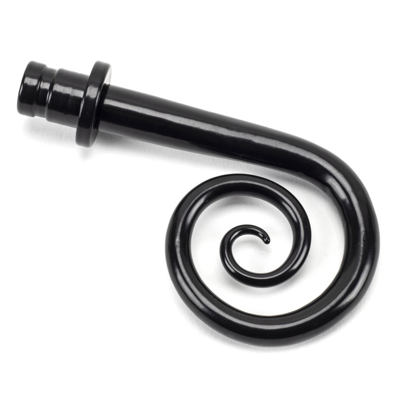 Monkeytail Steel 11.5cm Finial, Black