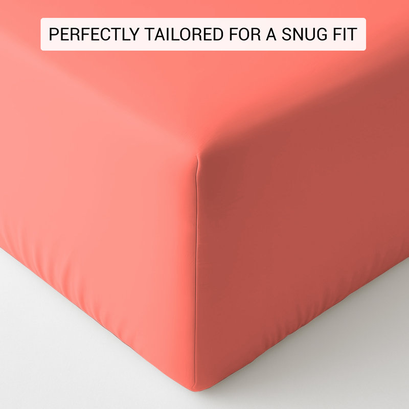 100% Cotton Flatweave Fitted Sheet, Double (4'6)