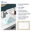 Lavabo de salle de bain rectangulaire encastré en céramique blanche avec trop-plein 19,5 "L x 14" L