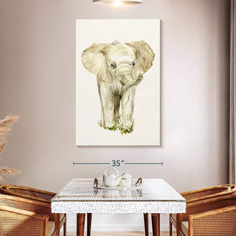 Brampt bébé éléphant I, H 51 po x l 34 po