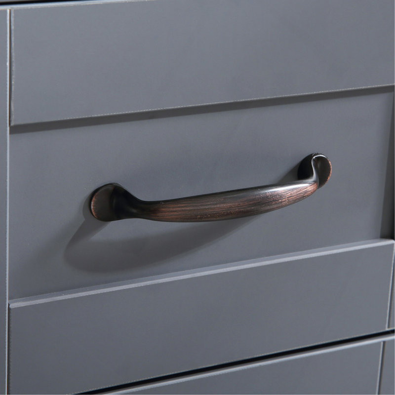 Meuble-lavabo gris 30 po avec miroir et plateau seulement