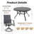 Outdoor Swivel Chair Round Table Dining Set-132774336