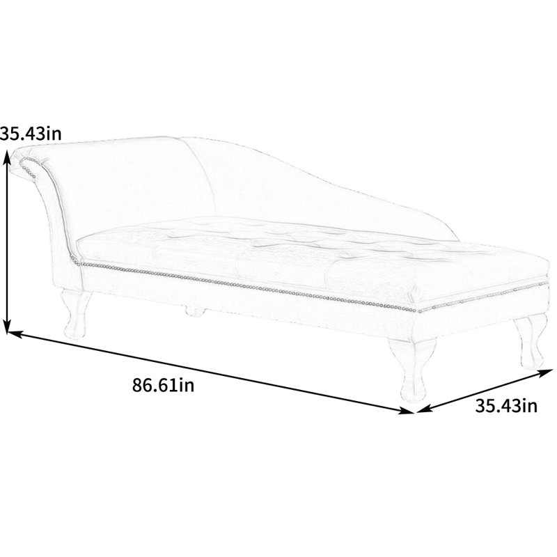 Chaise longue inclinable en velours, Brun, Accoudoir à gauche (vu de face), Vert