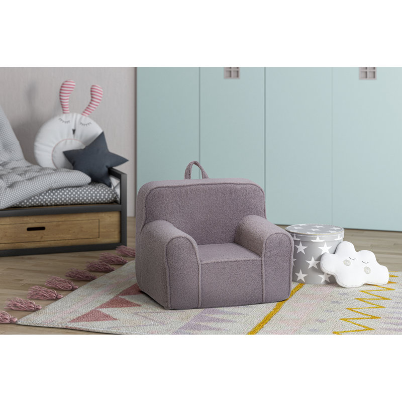 Kuddlez Kids Foam Chair Soft Gray, Gray
