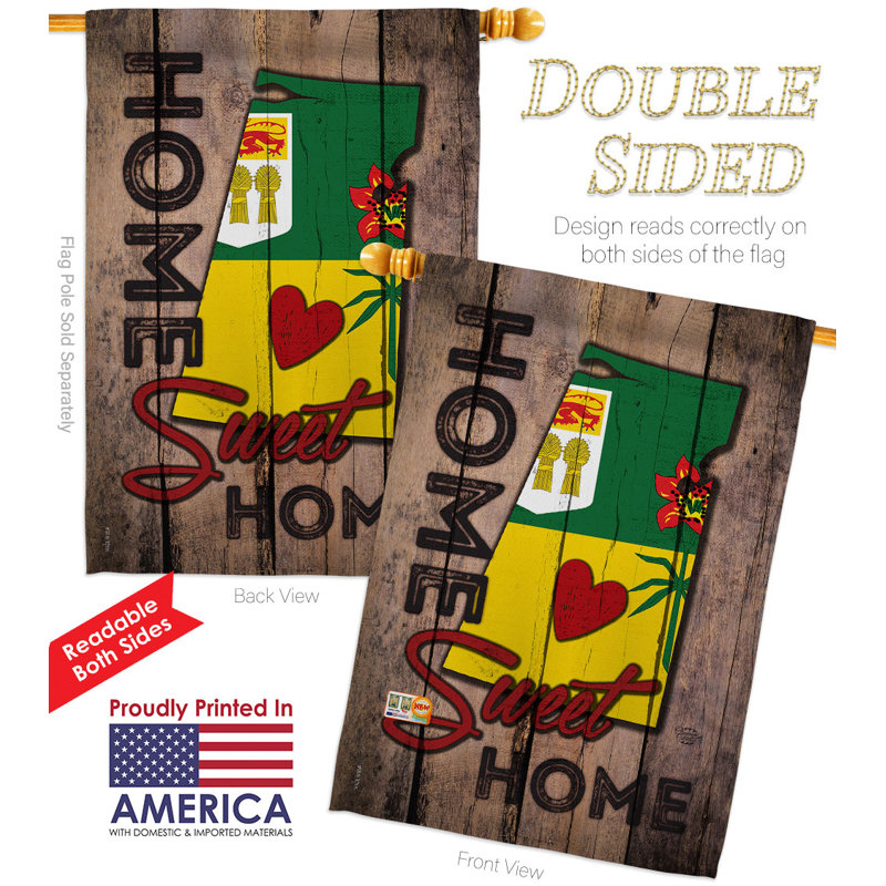 Drapeau de maison en polyester à 2 côtés 40 x 28 po