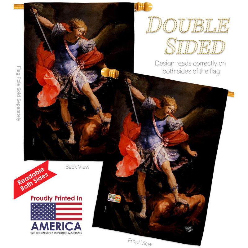 Double Sided 40 in. H x 28 in. W Polyester Flag set