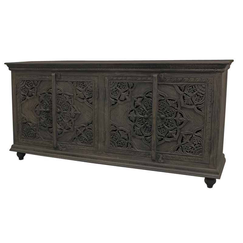 Aitkin 71'' Solid Wood Sideboard, Distressed Gray