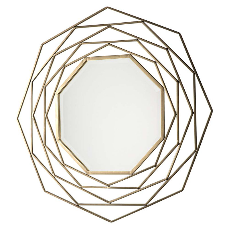 Estella Metal Wall Mirror 92cm, Gold
