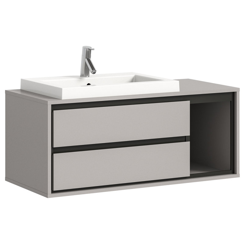 Payeton 100mm Single Bathroom Vanity with Drop In Basin