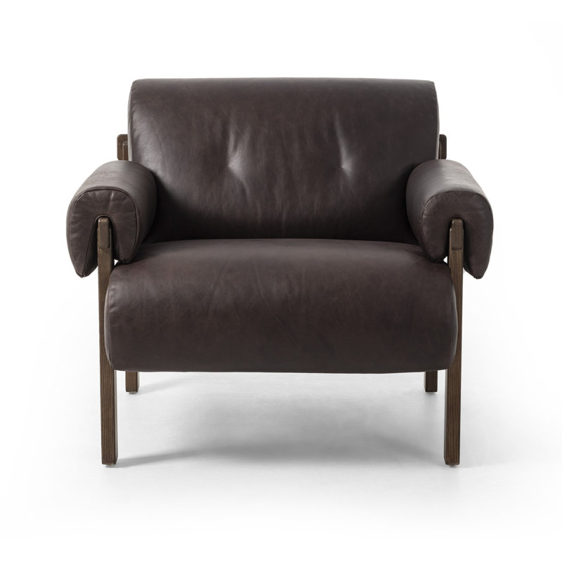 Cora Armchair, Conroe Cigar Genuine Leather