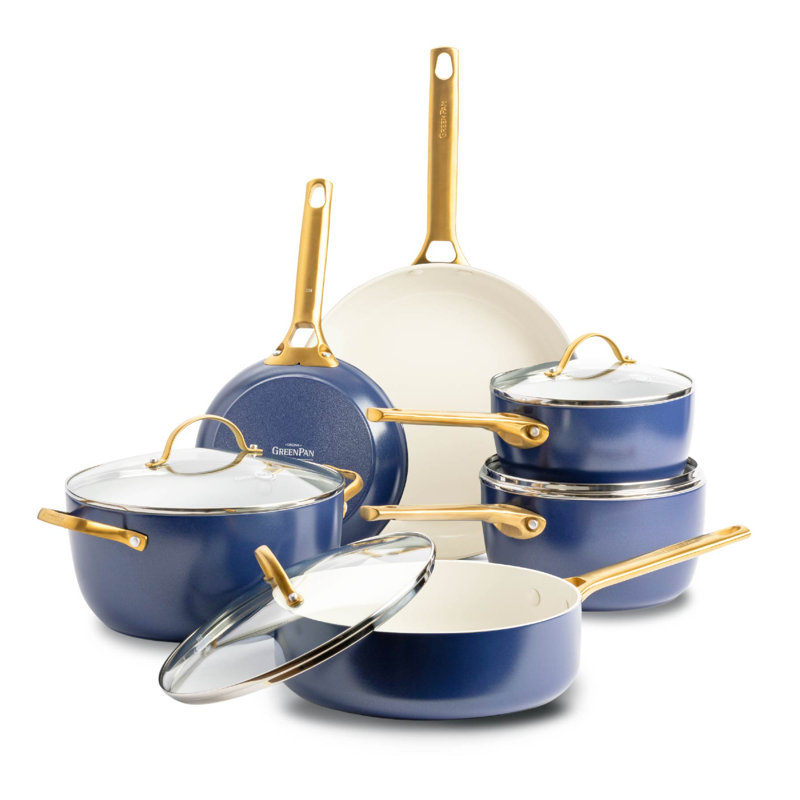 Greenpan Padova Reserve 6 Piece Set - Blush Pink, Blue