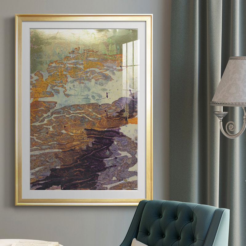 Monet's Landscape VII - reproduction de cadre photo, Cadre doré, H 42,5 po x l 30,5 po x P 1 po