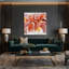 «Lyrical Abstraction», art mural sur toile grise-1219871296