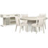 Rigsby Extendable 54" Round Dining Table With 4 Side Chairs And Sideboard