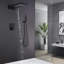 Ensemble de douche à bouton-poussoir avec pomme de douche à fixation thermostatique de luxe Fixhd-64415155