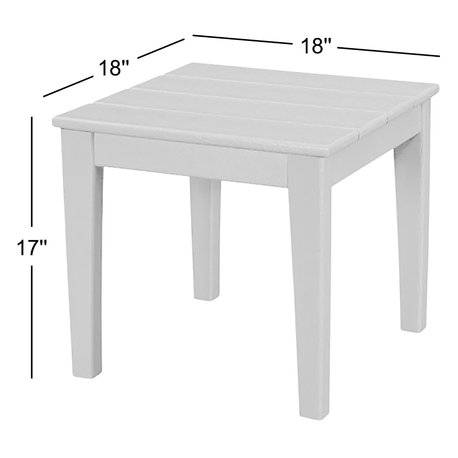 POLYWOOD Newport 18" End Table, White