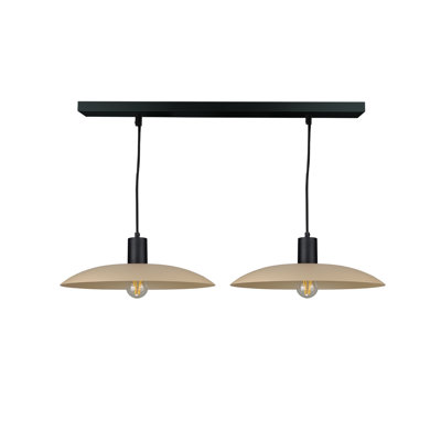 2 - Light Matte Black Dome Pendant
