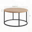Table basse et cocktail moderne peu encombrante, pieds en bois de chêne