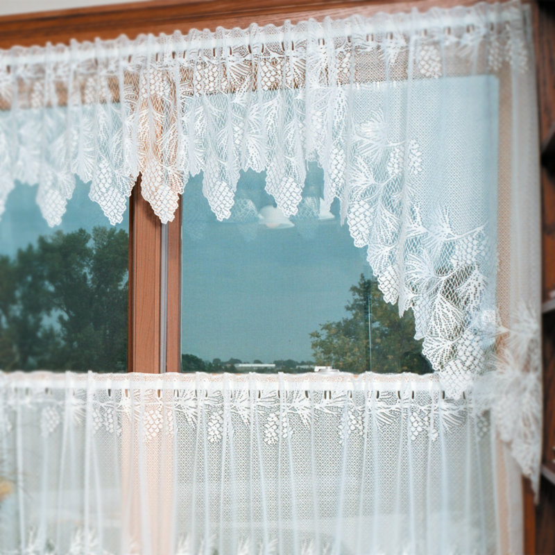 Champlain Floral Swag Window Valance, White