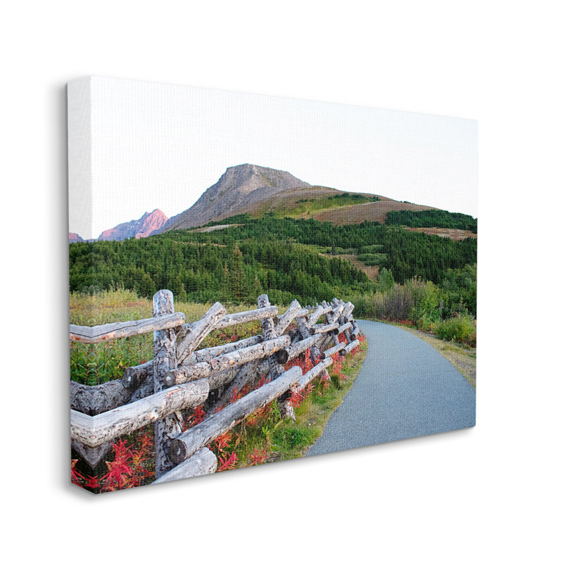 Rustic Mountain Range Landscape Wrapped Canvas Art, 16" x 20"